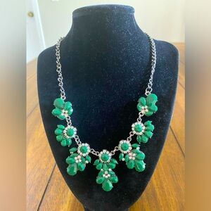 BOGO 2 x $10 NWOT “Green with Rhinestones Necklace”